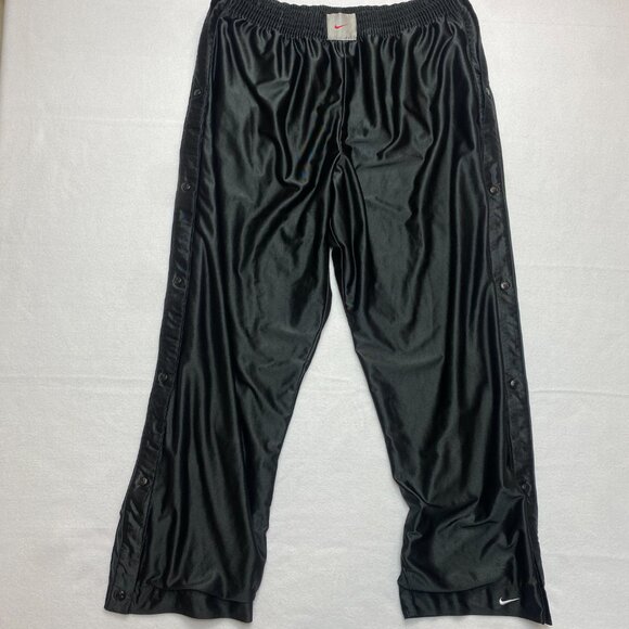 Vintage Nike Tear Away Snap Button Pants Men's XL Black Basketball Reversible - Picture 5 of 12